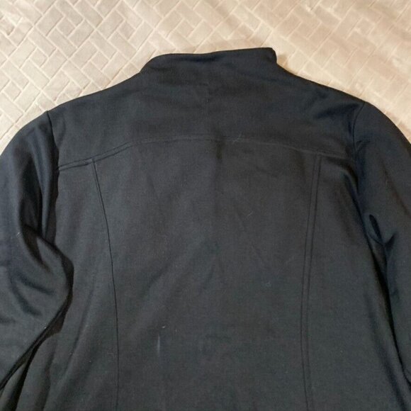 Chicos Weekends Womens XL Sweatshirt Black Full Zip Polyester Blend Lounge Relax - Picture 10 of 12